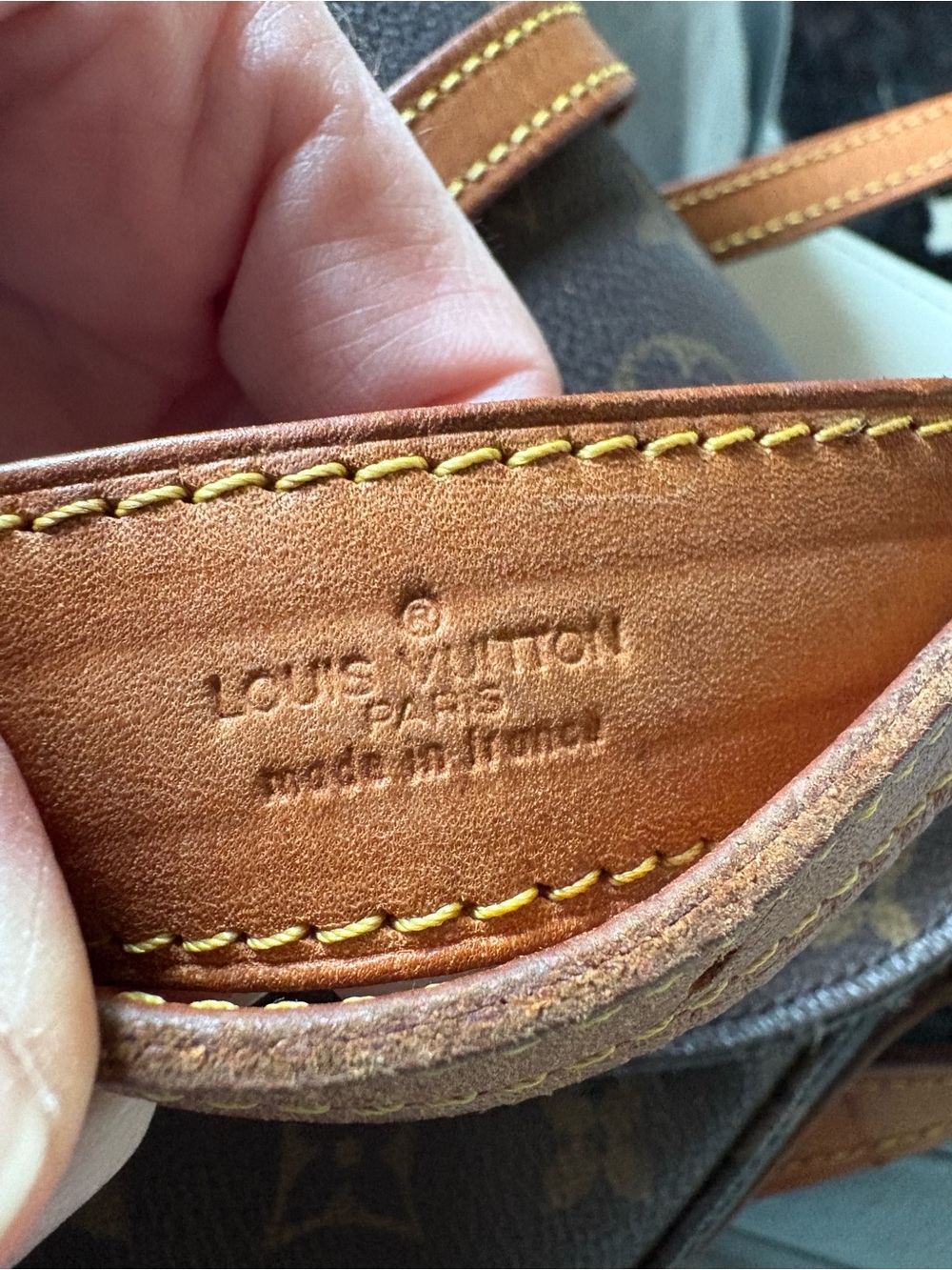 Louis Vuitton Monogram vintage Half-Moon Crossbody Bag in Brown and Tan - Picture 3 of 16